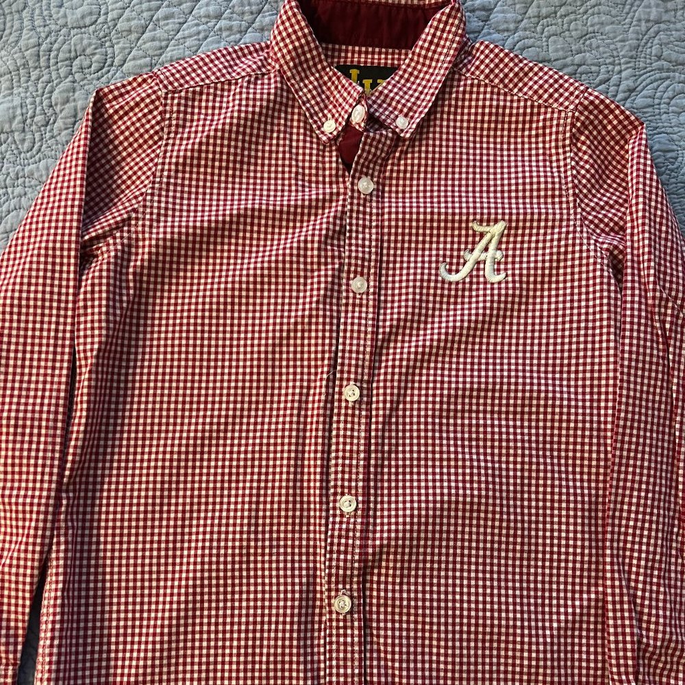 Alabama boys gingham button down shirt